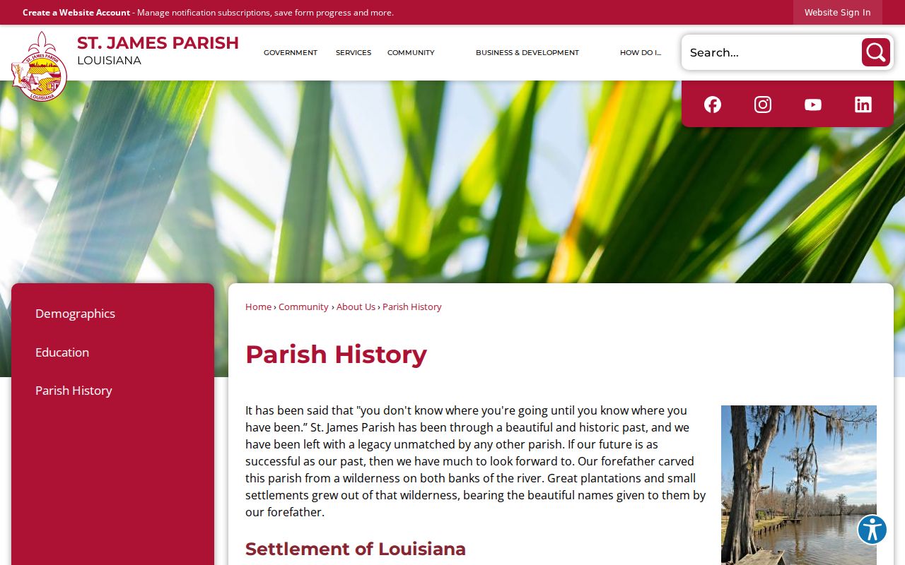St. James Parish courthouse history in Convent