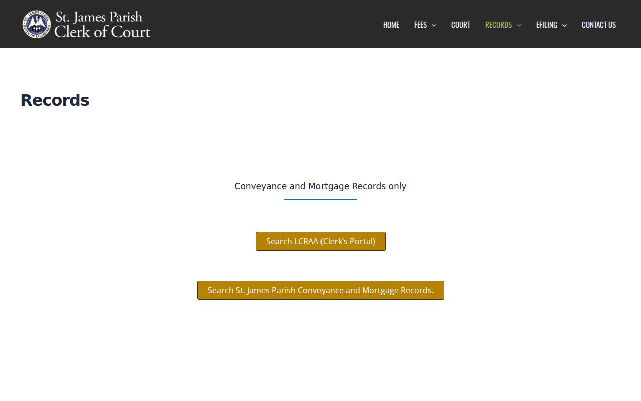 St. James Parish criminal court cases and clerk remote records scope